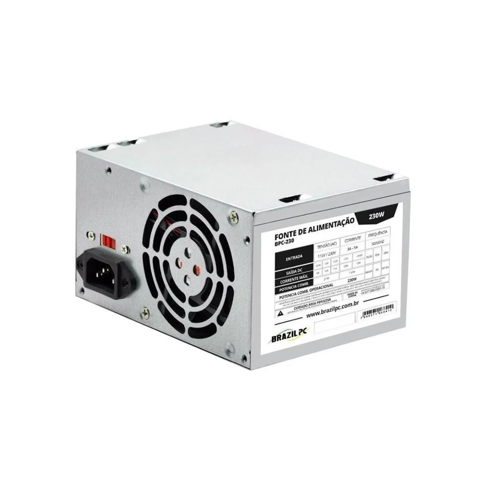 FONTE ATX 230W REAL BRAZILPC BPC-230V1.2 230W O&M S/CABO