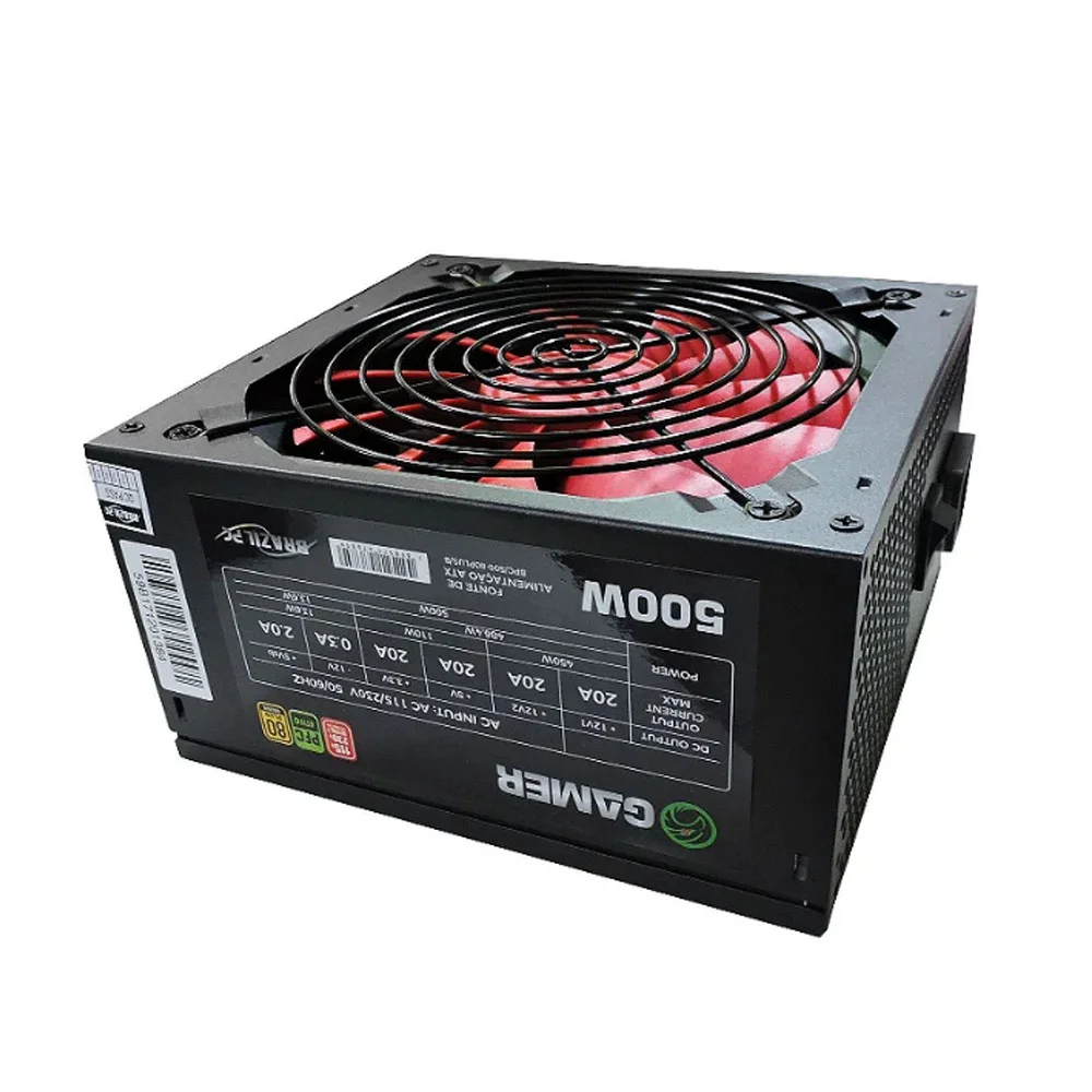 FONTE ATX 500W REAL 80PLUS BRONZE BRAZILPC BOX